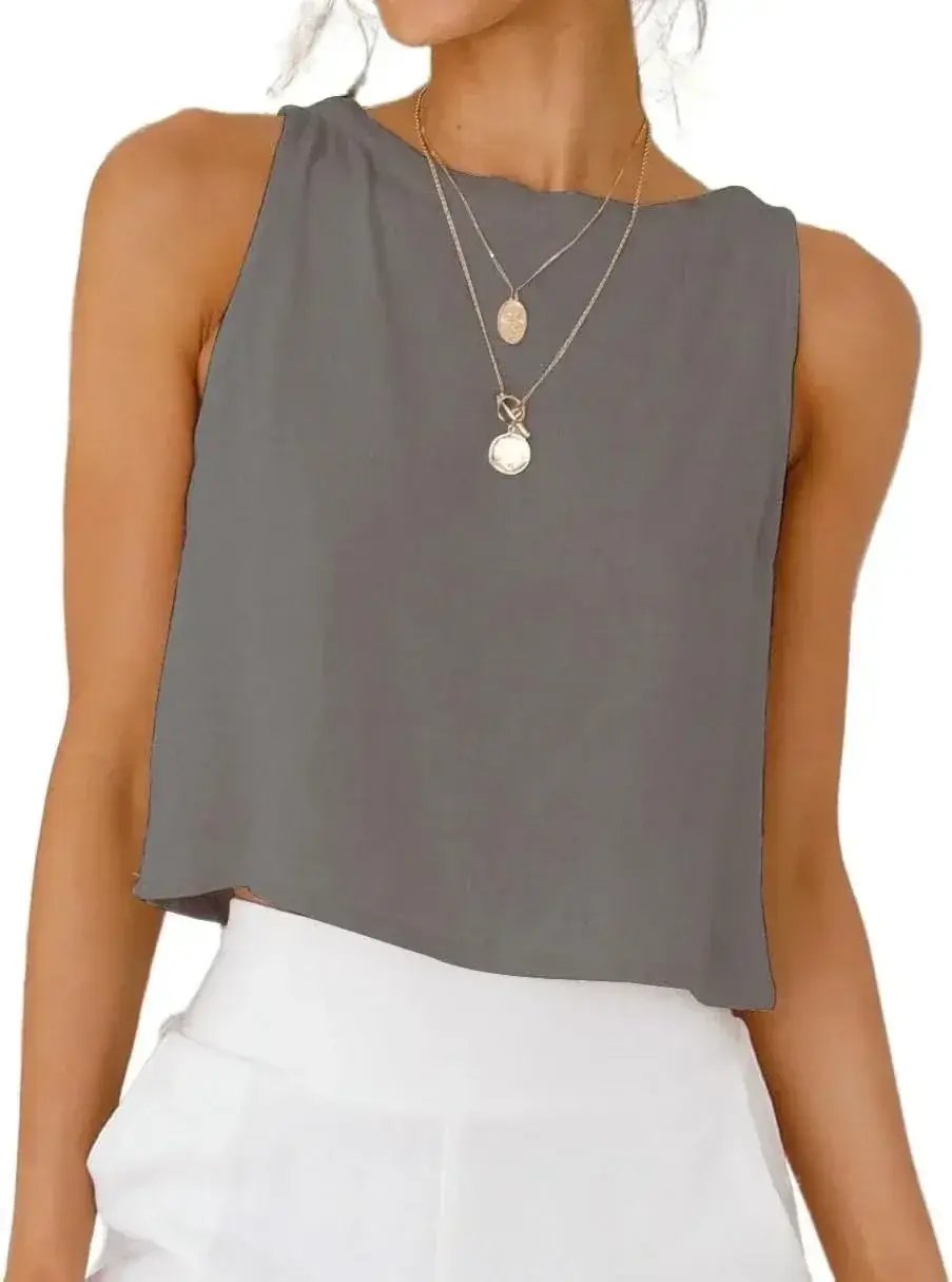 Elegant sleeveless linen dress perfect for luxurious summer style and breathable comfort