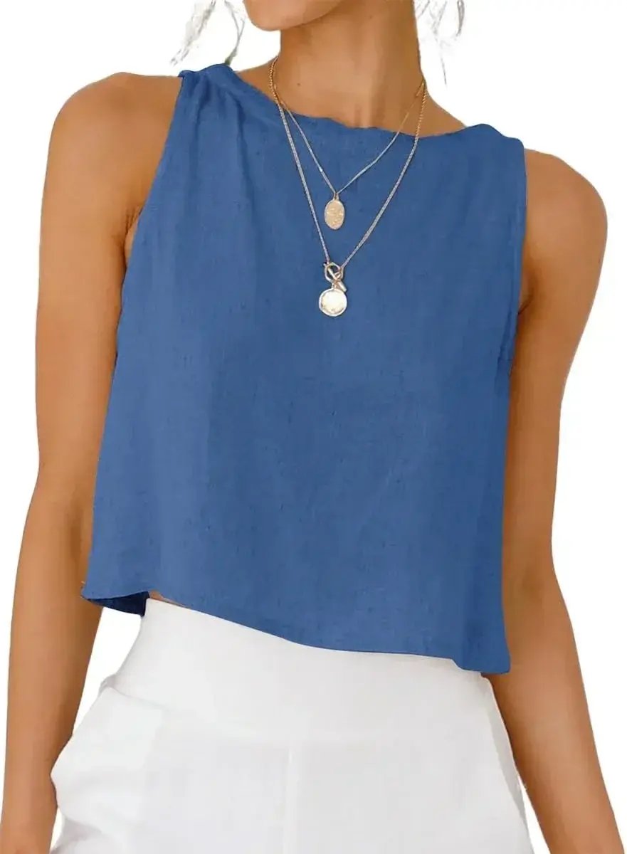 Elegant sleeveless linen dress perfect for luxurious summer style and breathable comfort