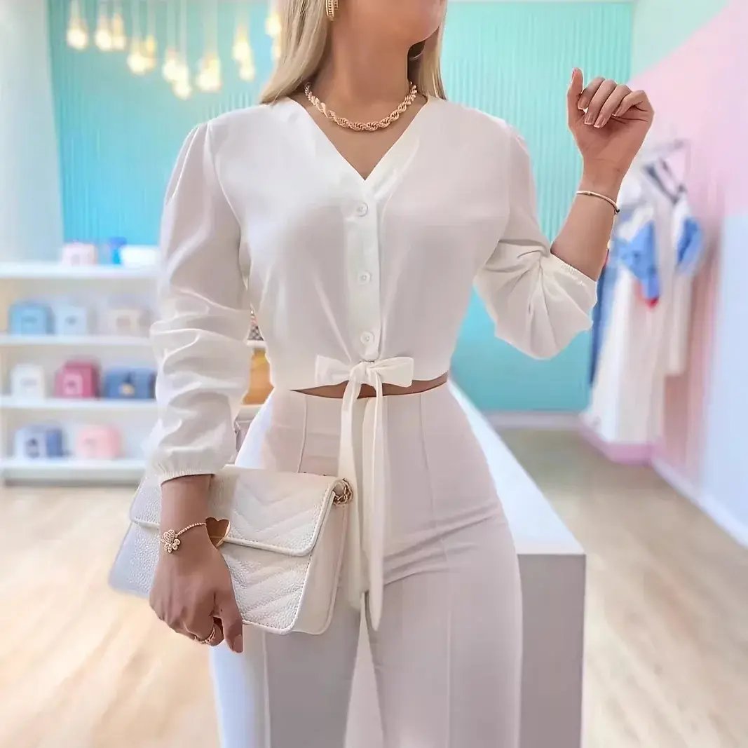 Luxury lace-up cropped top showcasing exquisite design and elegant details perfect for upscale fashion lovers.