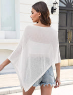LOMON Womens Sheer Poncho Shrug Bolero Lightweight Knit Crochet Shrug Mesh Cover Up Summer 2026.