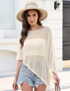 Prime Parcel women's sheer knit crochet shrug bolero, lightweight mesh cover-up perfect for summer wear.