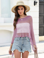 LOMON Womens Sheer Poncho Shrug Bolero Lightweight Knit Crochet Shrug Mesh Cover Up Summer 2026.