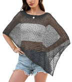 LOMON Womens Sheer Poncho Shrug Bolero Lightweight Knit Crochet Shrug Mesh Cover Up Summer 2026.