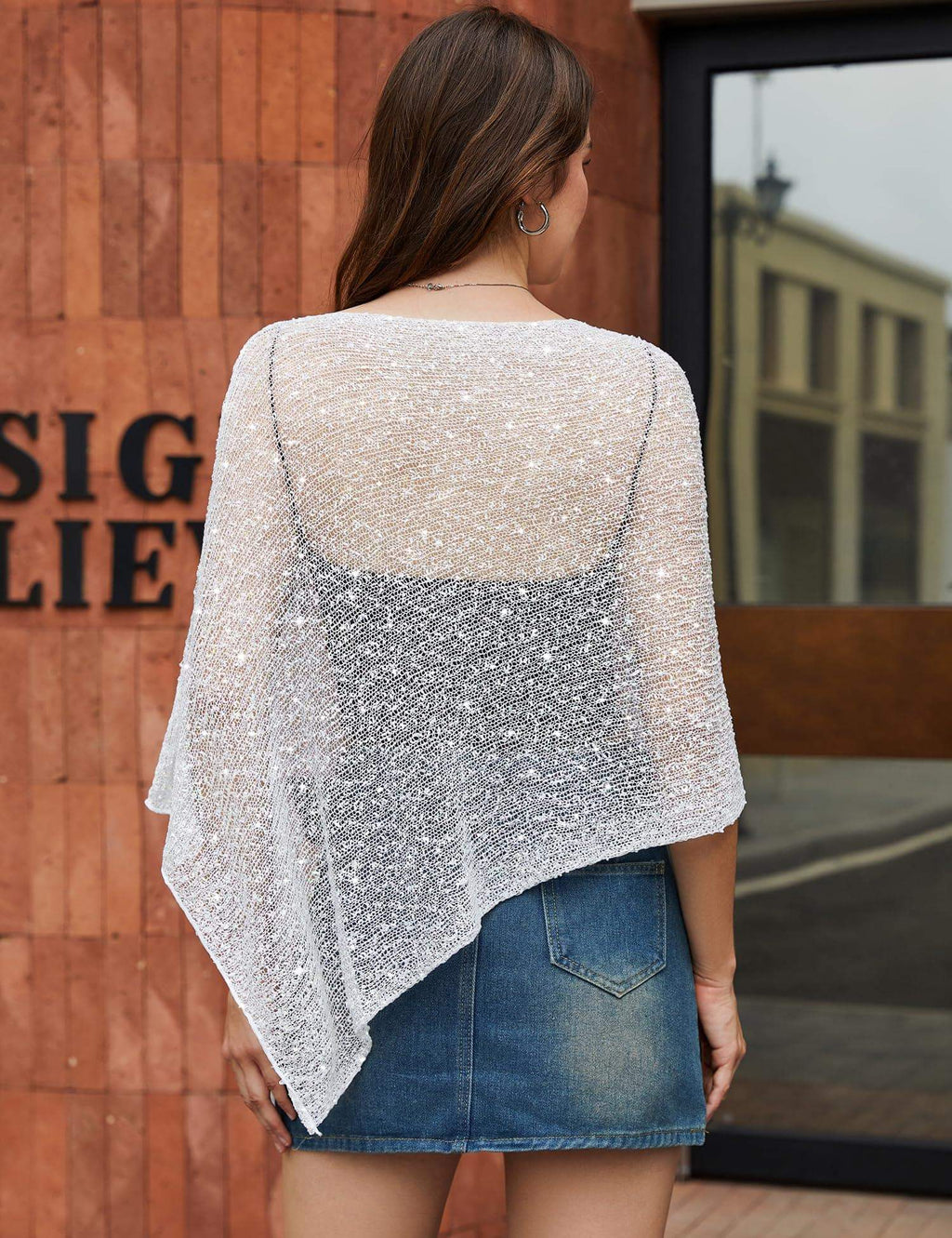 LOMON Womens Sheer Poncho Shrug Bolero Lightweight Knit Crochet Shrug Mesh Cover Up Summer 2026.