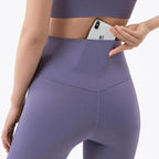 Women's high-waist seamless yoga set by Style Point BD featuring breathable sports bra and matching leggings for gym wear.
