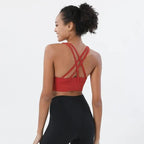 Women’s high-waist seamless yoga set with breathable sports bra and leggings by Style Point BD, suitable for gym workouts.