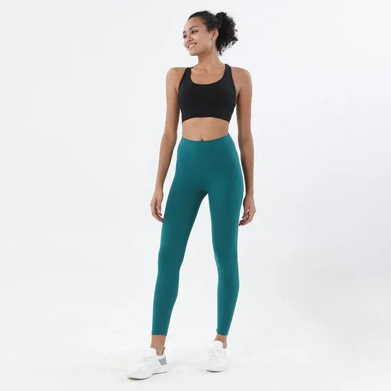 Women's high-waist seamless yoga set with breathable sports bra and leggings from Style Point BD, ideal for gym and activewear.