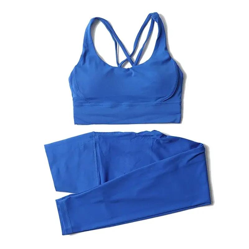 Women's high-waist seamless yoga set with breathable sports bra and leggings, Style Point BD gym wear for active workouts.