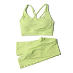 Women’s high-waist seamless yoga set with breathable sports bra and leggings, stylish gym wear by Style Point BD.