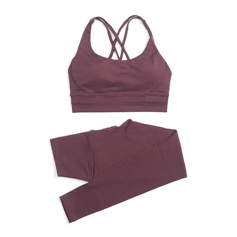Women's high-waist seamless yoga set with breathable sports bra and leggings by Style Point BD, designed for comfortable gym wear.