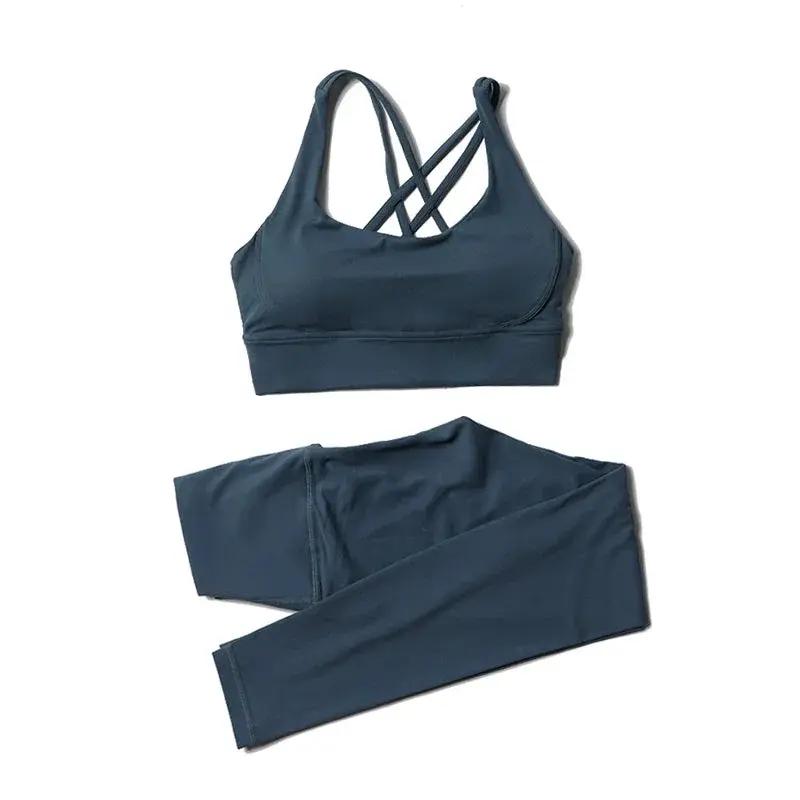 Women’s high-waist seamless yoga set with breathable sports bra and matching leggings by Style Point BD, perfect for gym workouts.